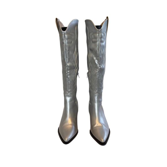 Oasis Society Samara Silver Western Boots Size 9 - Picture 5 of 8
